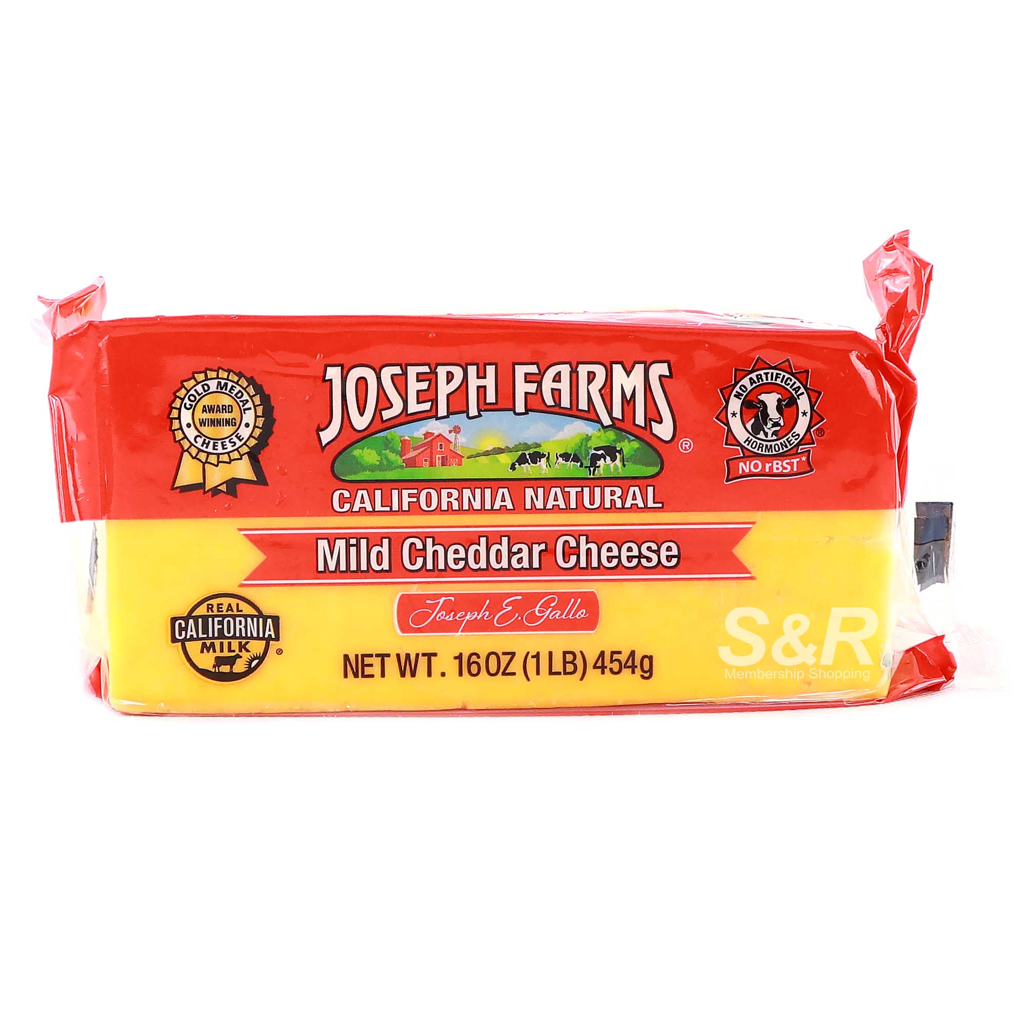 Joseph Farms California Natural Mild Cheddar Cheese 454g